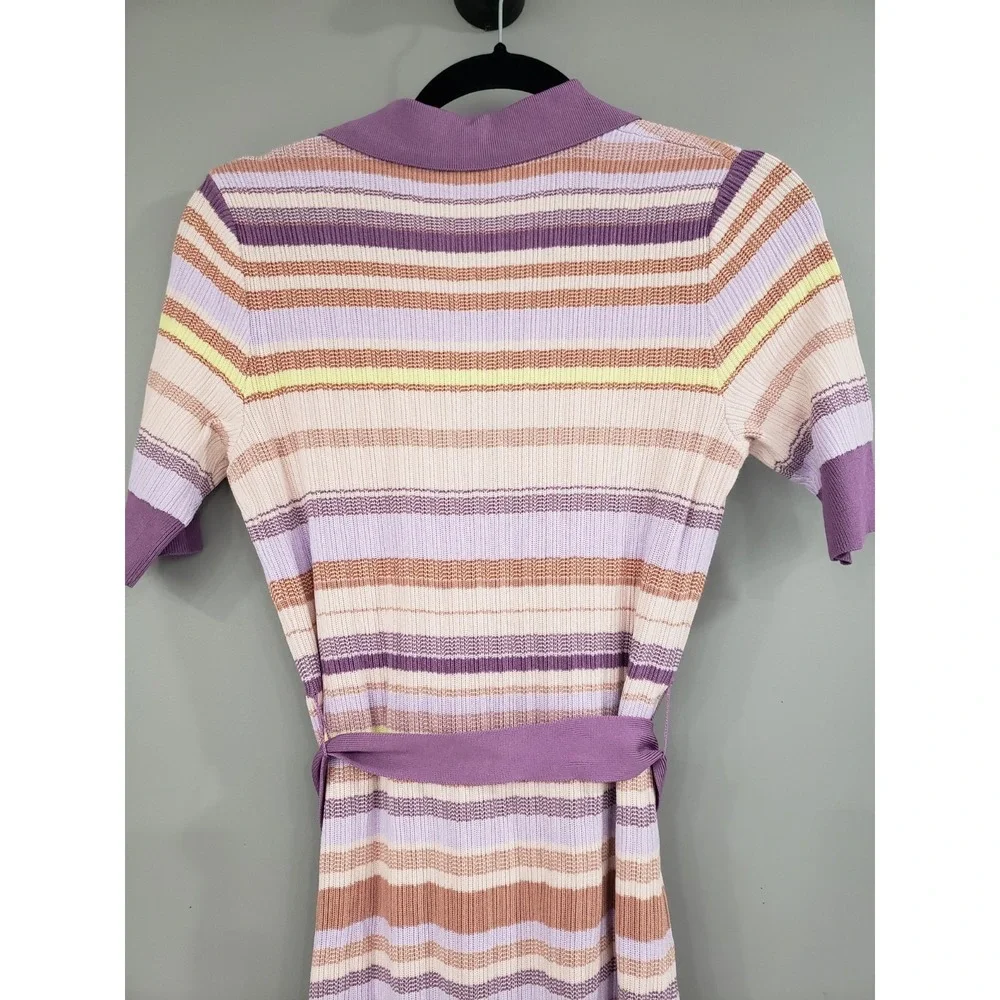 NEVER‎ WORN SZ SMALL $398 Kate Spade New York Multi Color Stripe Polo Knit Dress